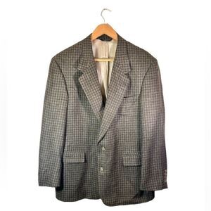 G Kramon Tweed Brown Blazer Plaid Size 46